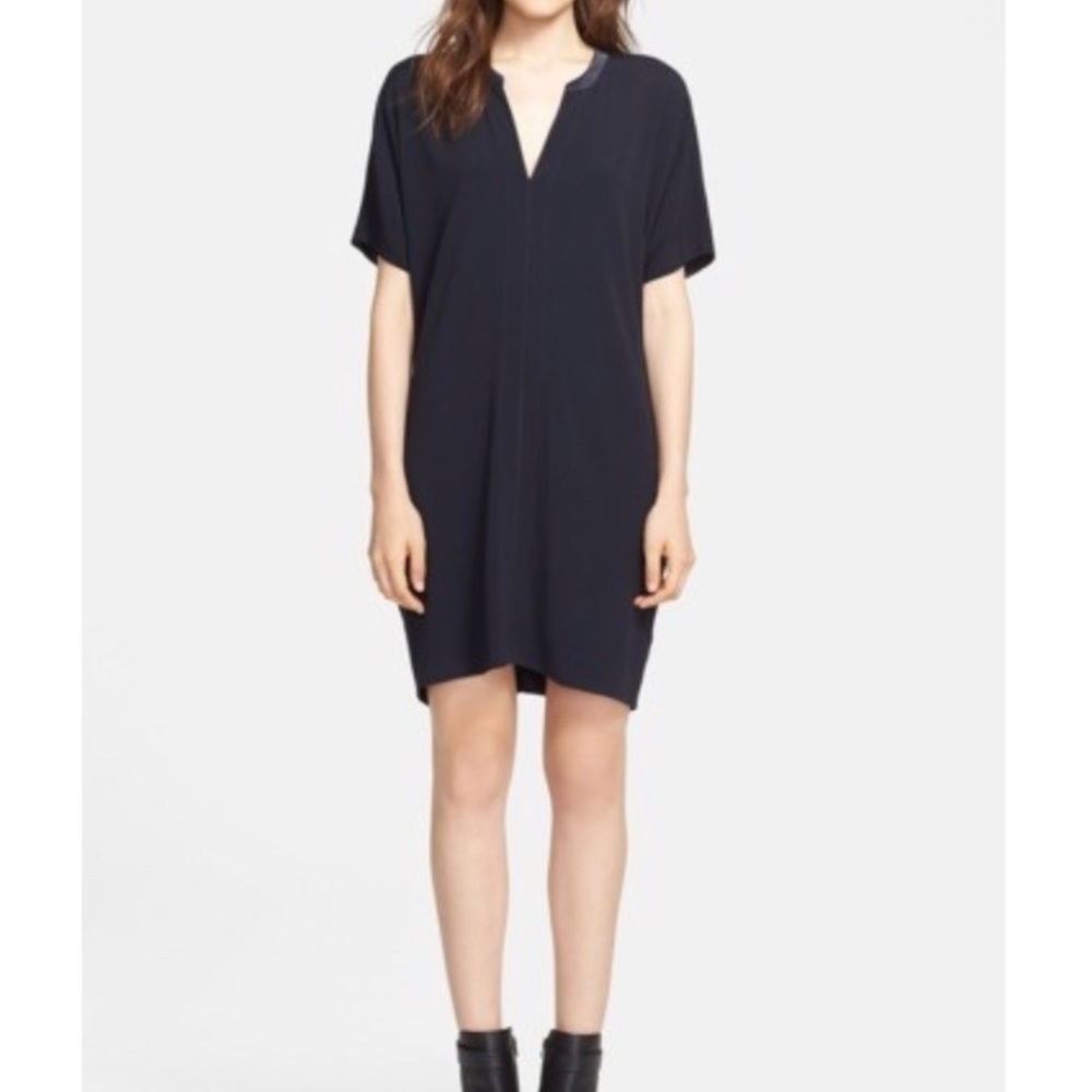 Vince Navy Tunic Mini Dress